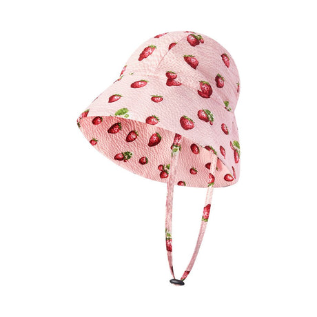 Milkbarn Strawberry Wide Brim Sun Bonnet - Princess and the Pea Boutique