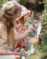 Milkbarn Strawberry Wide Brim Sun Bonnet - Princess and the Pea Boutique