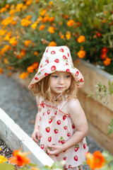 Milkbarn Strawberry Wide Brim Sun Bonnet - Princess and the Pea Boutique