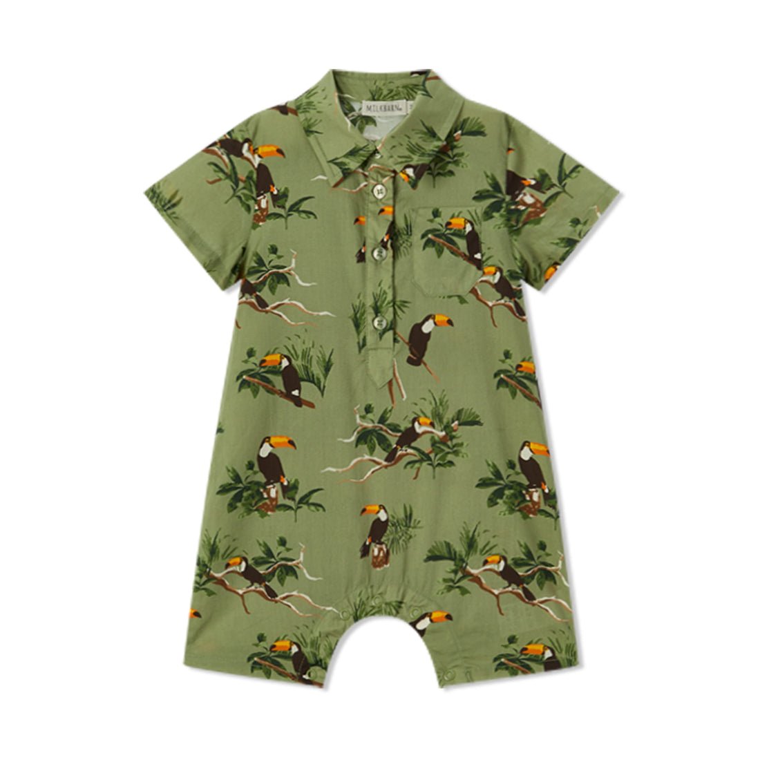 Milkbarn Toucan Collared Shortall - Princess and the Pea Boutique
