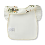 Milkbarn White Toucan Ruffle Pocket Bib - Princess and the Pea Boutique