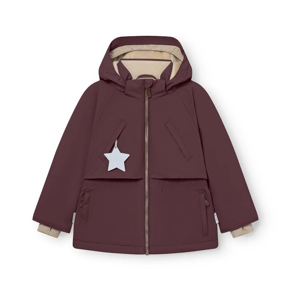 Mini A Ture - Algeana fleece lined winter jacket - Fudge aubergine - Princess and the Pea Boutique