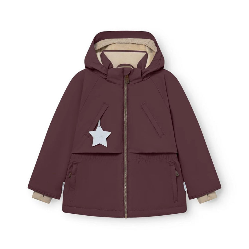 Mini A Ture - Algeana fleece lined winter jacket - Fudge aubergine - Princess and the Pea Boutique