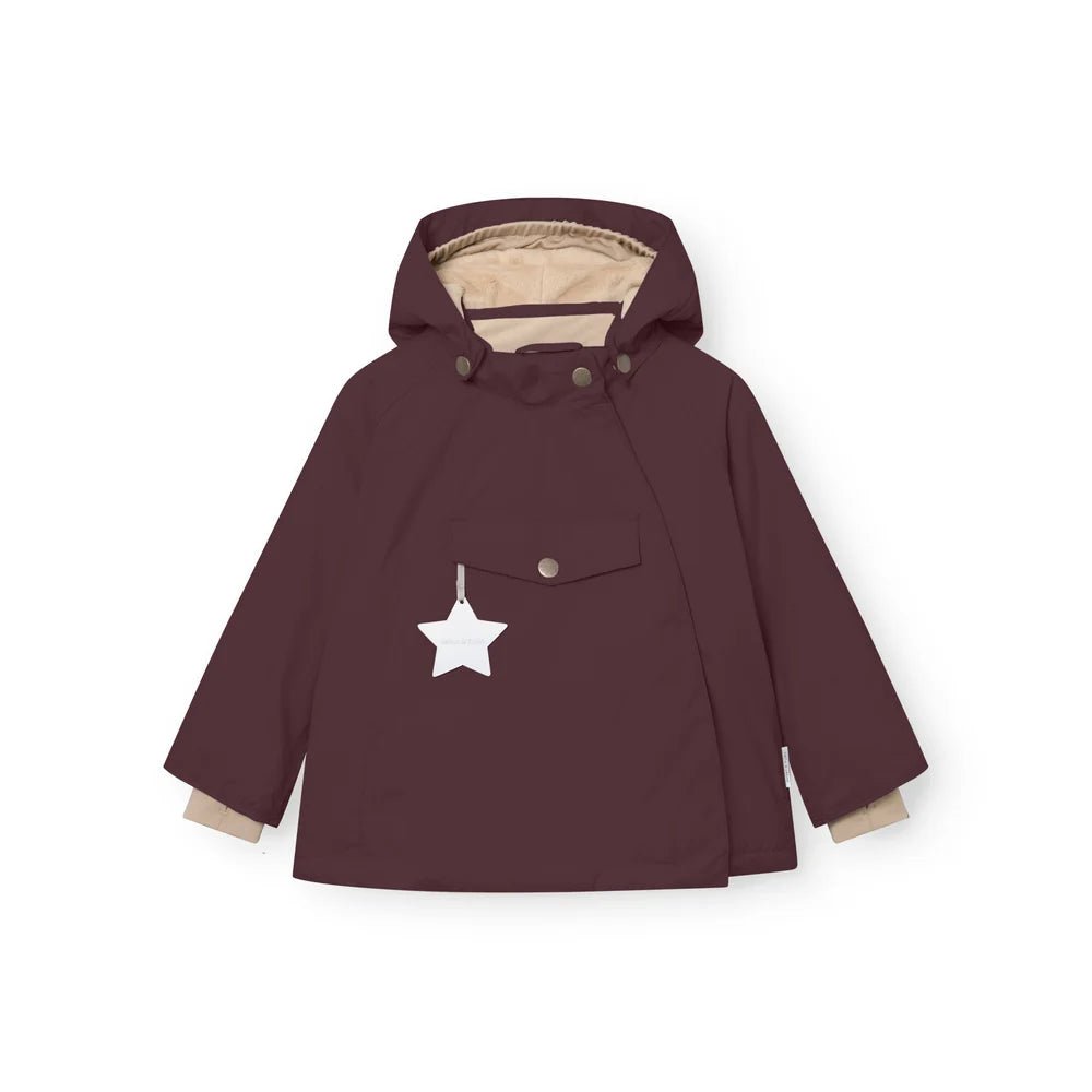 Mini A Ture - Wang fleece lined winter jacket - Fudge aubergine - Princess and the Pea Boutique
