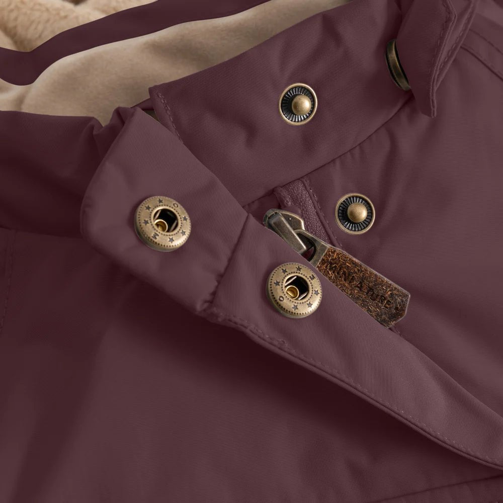 Mini A Ture - Wang fleece lined winter jacket - Fudge aubergine - Princess and the Pea Boutique