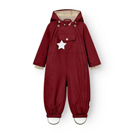 Mini A Ture - Wisti fleece lined snowsuit - Red merlot - Princess and the Pea Boutique