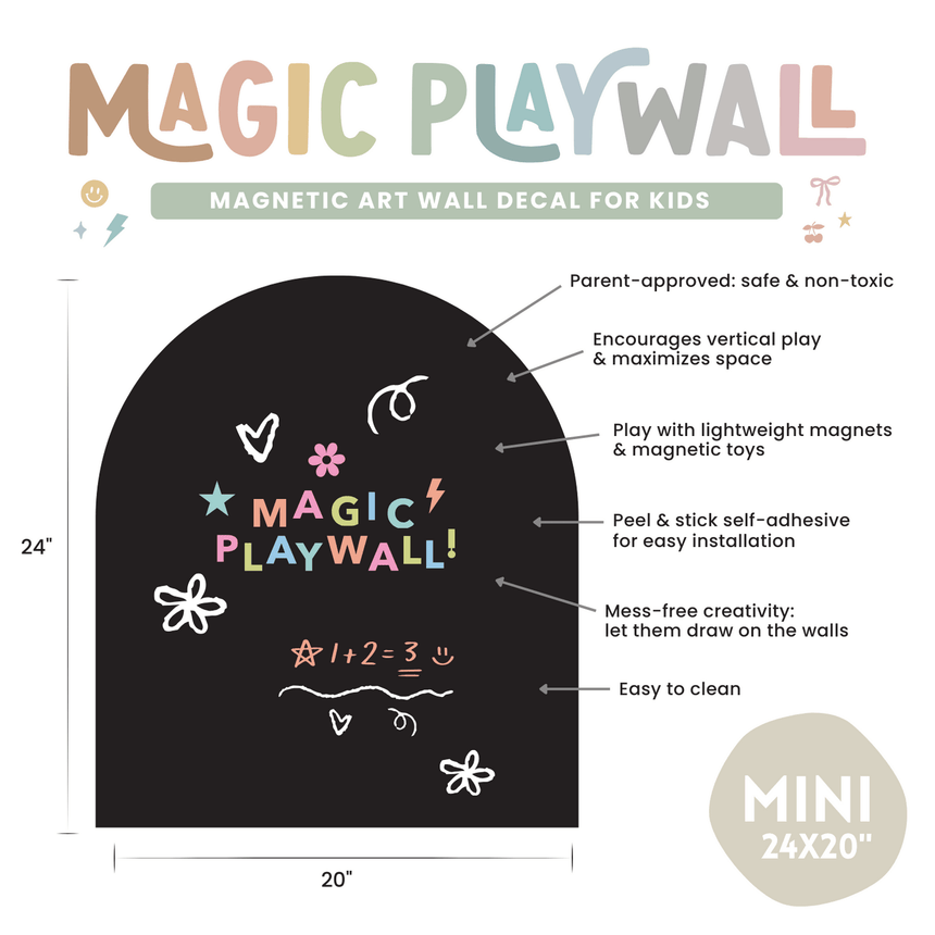 MINI Magic Playwall - Arch Magnetic Art Wall Decal for Small Spaces - Blush - Princess and the Pea Boutique