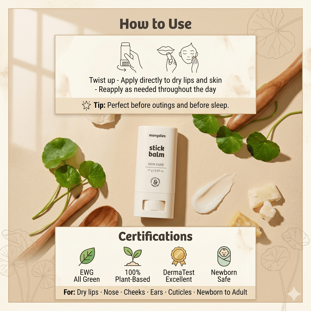 Mongdies Baby Stick Balm - Princess and the Pea Boutique