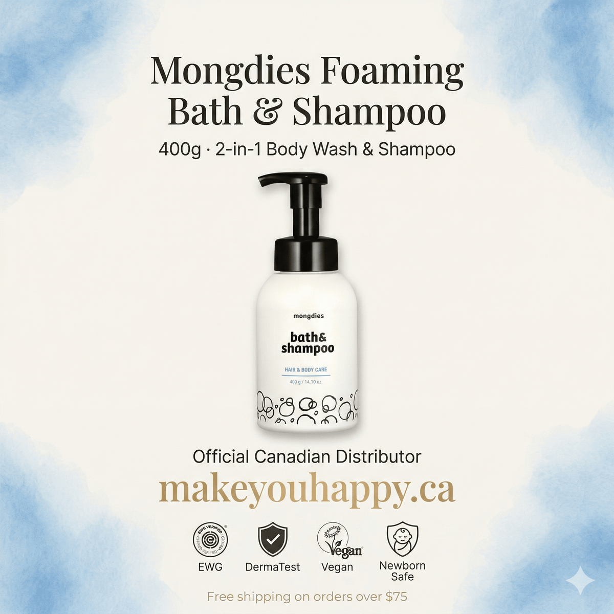 Mongdies Foaming Bath & Shampoo - Princess and the Pea Boutique