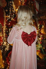 Konges Slojd Gia Bow Dress Grs - Mellow Rose