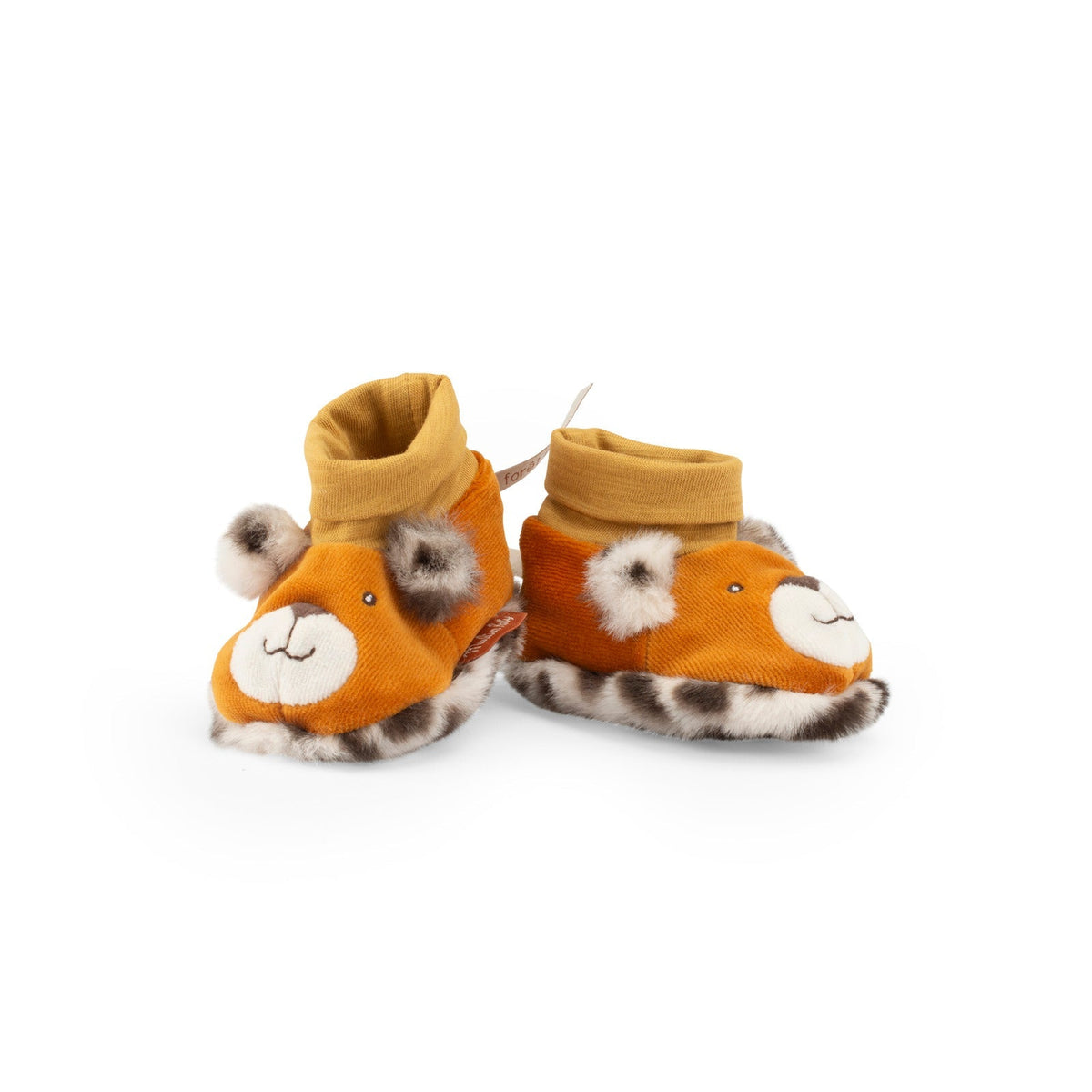 Moulin Roty La Foret Mawa - Leopard Baby Slippers - Princess and the Pea Boutique