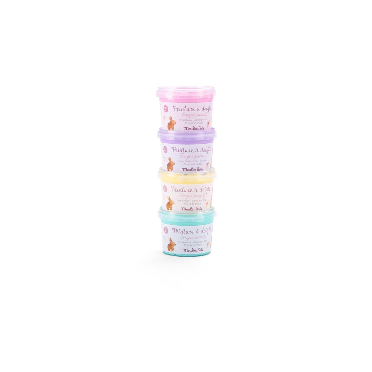 Moulin Roty Les Rosalies - 4 Pastel Finger Paints - Princess and the Pea Boutique