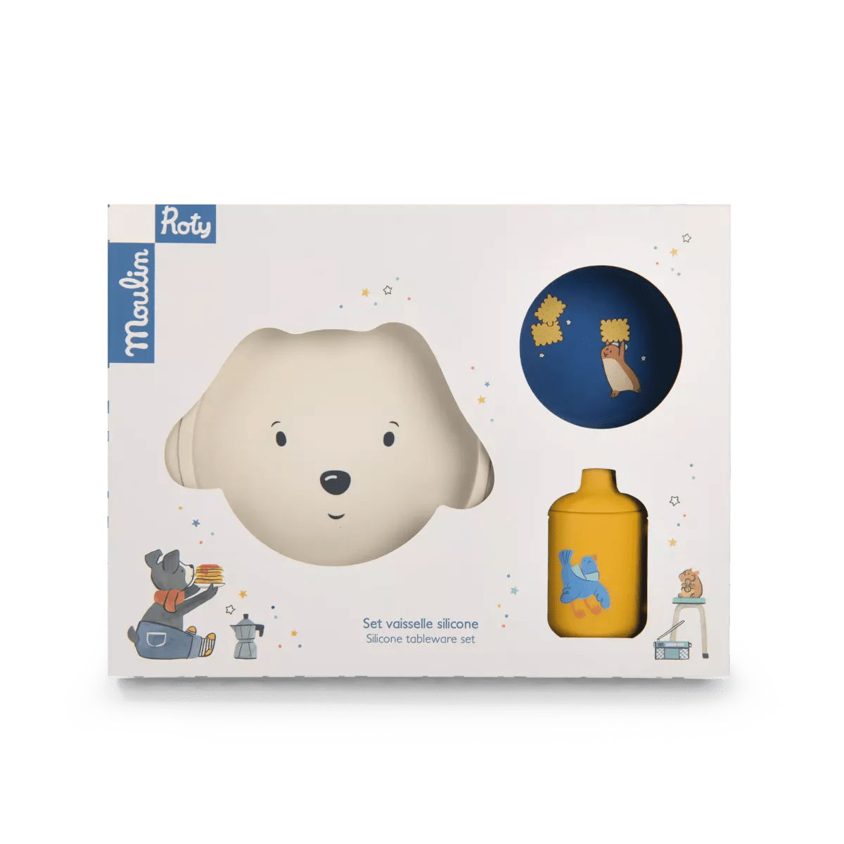 Moulin Roty Puce & Pilou - Baby Dish Set - Princess and the Pea Boutique