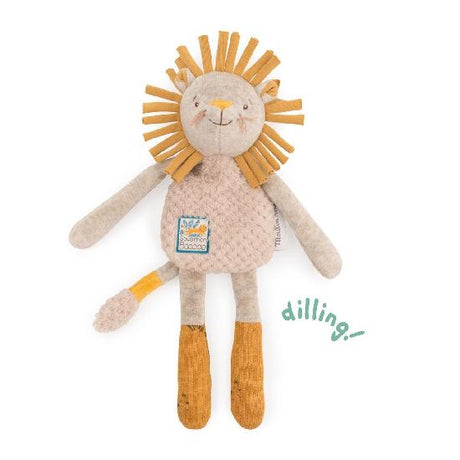 Moulin Roty Sous Mon Baobab - Lion Rattle Soft Toy - Princess and the Pea Boutique