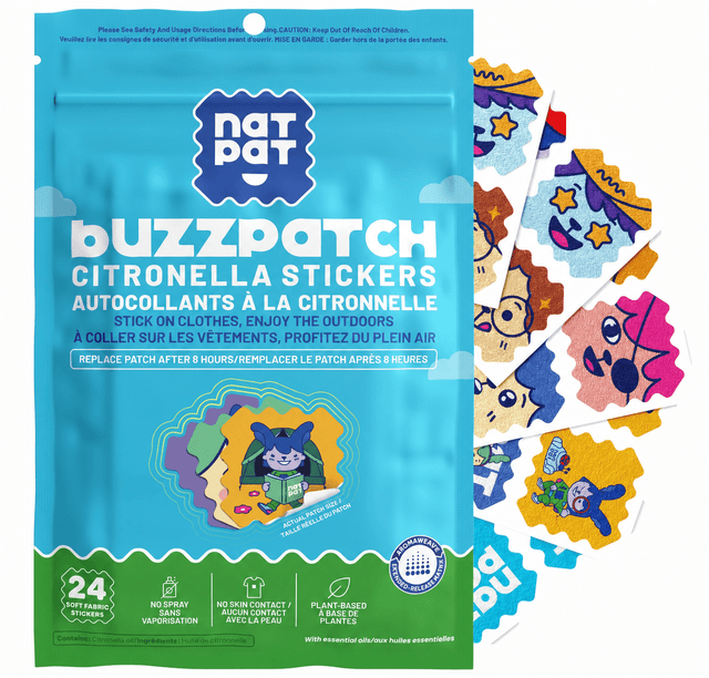 NATPAT Buzz Patch Citronella Stickers for Kids (24 Stickers) - Princess and the Pea Boutique