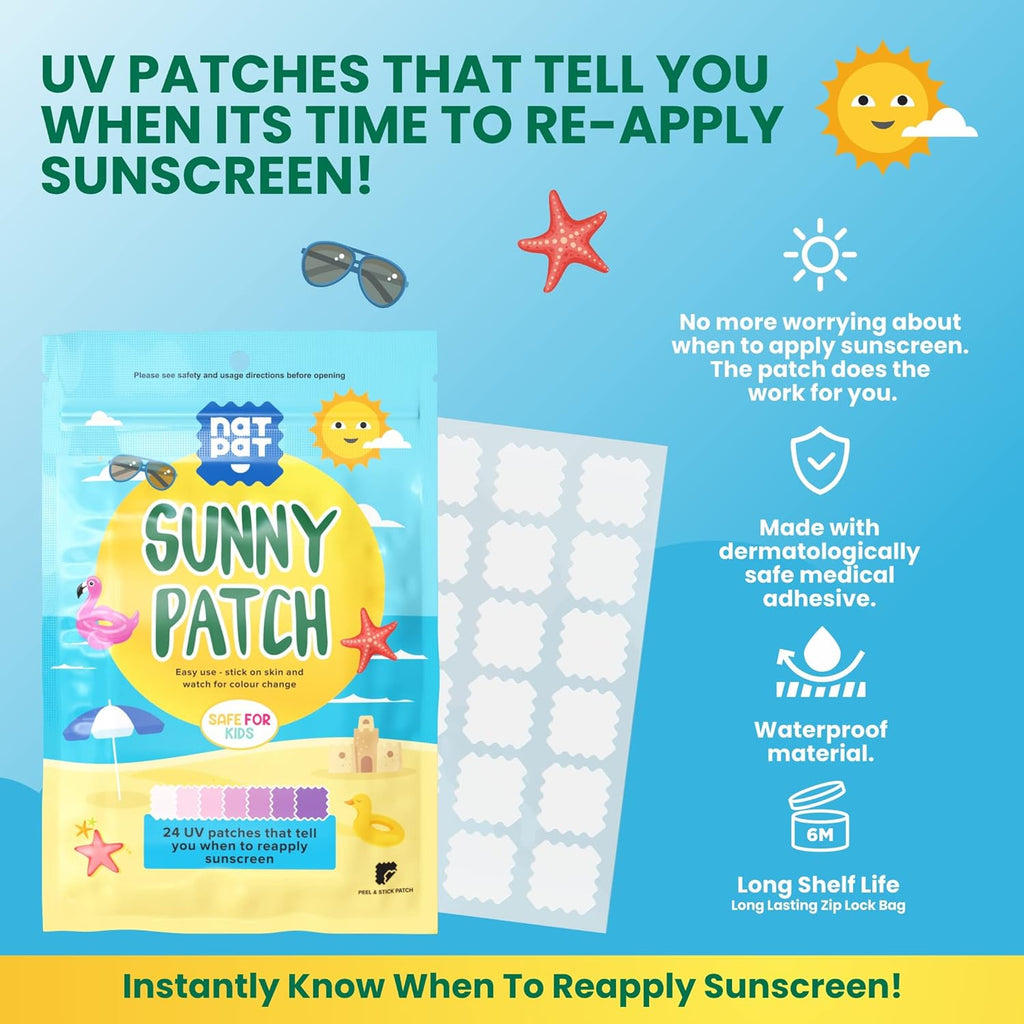 NATPAT Sunny Patch UV-Detecting Stickers - Princess and the Pea