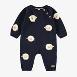 Navy blue knit one - piece - Princess and the Pea Boutique