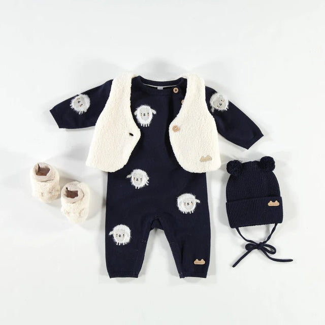 Navy blue knit one - piece - Princess and the Pea Boutique