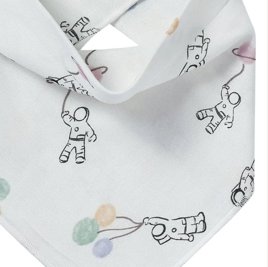 Nest Designs Bamboo Muslin Baby Bandana Bib - Planet Ballonns - Princess and the Pea Boutique