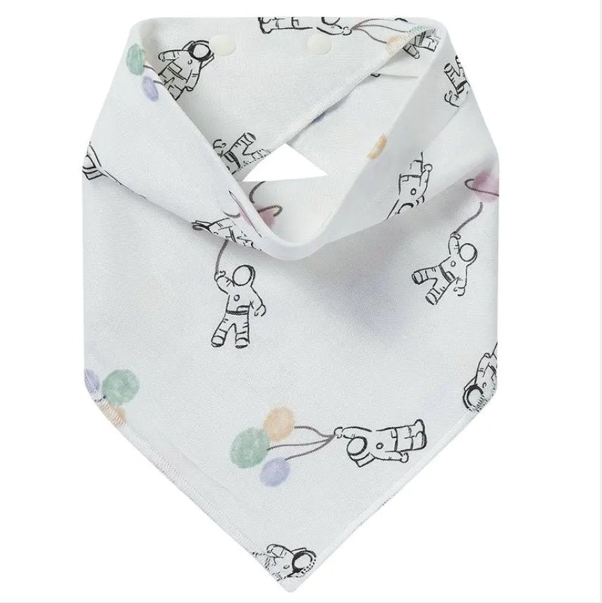 Nest Designs Bamboo Muslin Baby Bandana Bib - Planet Ballonns - Princess and the Pea Boutique