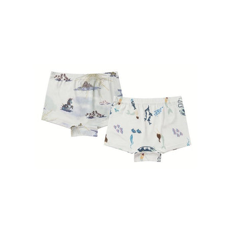 Nest Designs Girl Boy Short Underwear (2 Pack, Bamboo) - Under the Sea - Princess and the Pea Boutique