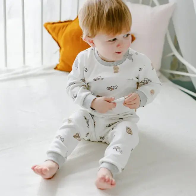 Nest Designs Long Sleeve Two Piece Pj Set Organic Cotton Safawhee Princess and the Pea Boutique
