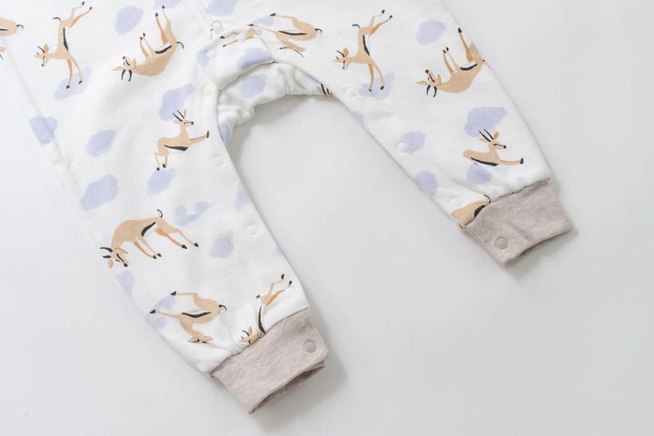 Nest Designs Organic Cotton Long Sleeve Footed Sleep Bag 1.0 TOG - Gazelle Sky - Princess and the Pea Boutique