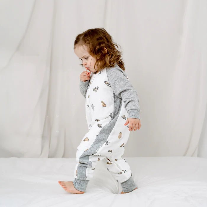 Nest Designs Raglan Bamboo Long Sleeve Footed Sleep Bag 2.5 TOG - Safawhee! - Princess and the Pea Boutique