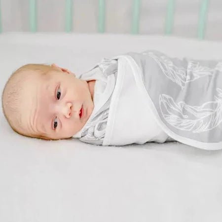 Nest Designs Swaddle Sleep Bag 1.0 TOG (Organic Cotton) - Feather Grey - Princess and the Pea Boutique
