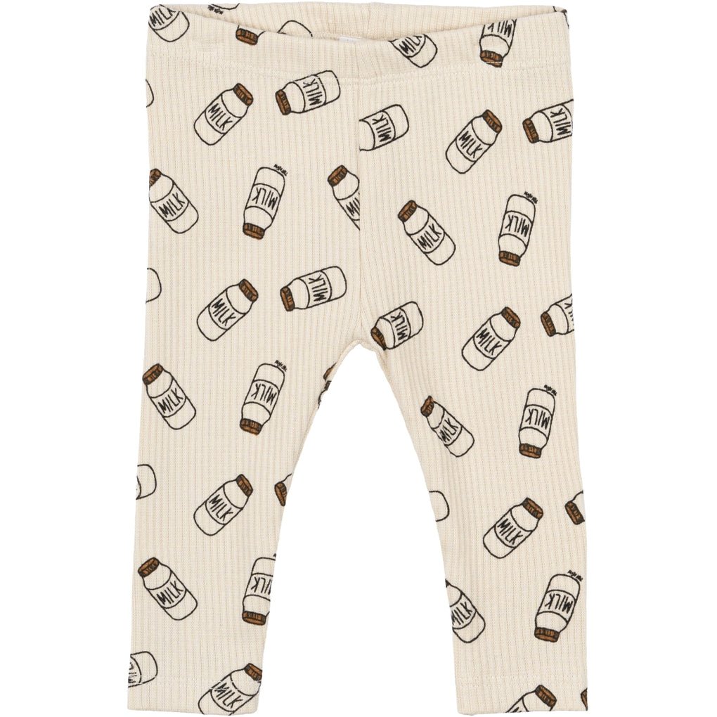 Nigel Rib Leggings - White Swan AOP - Princess and the Pea Boutique