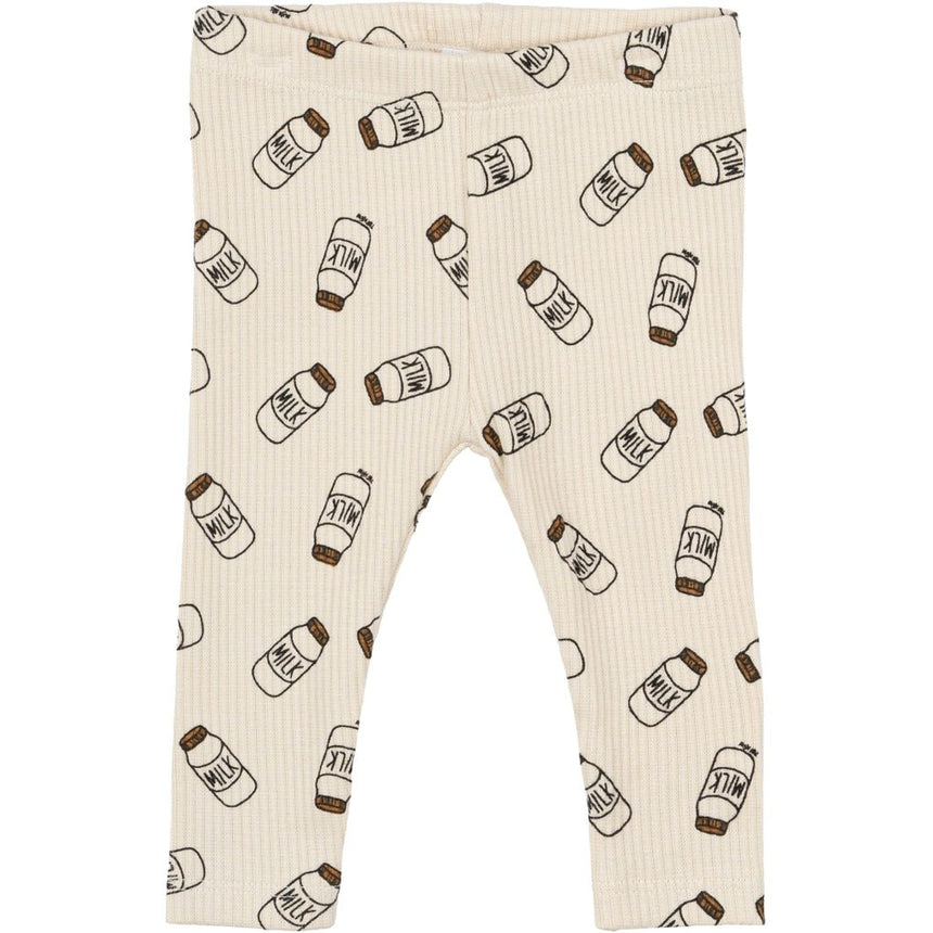 Nigel Rib Leggings - White Swan AOP - Princess and the Pea Boutique