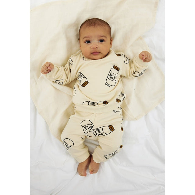 Nilos Sweatpants - White Swan AOP - Princess and the Pea Boutique