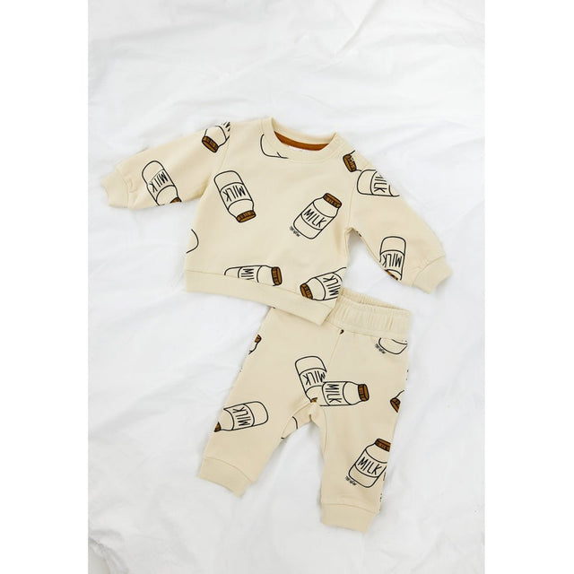 Nilos Sweatpants - White Swan AOP - Princess and the Pea Boutique