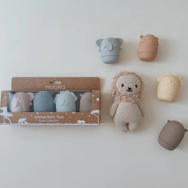 noüka Safari Bath Toys - Soft Safari - Princess and the Pea Boutique