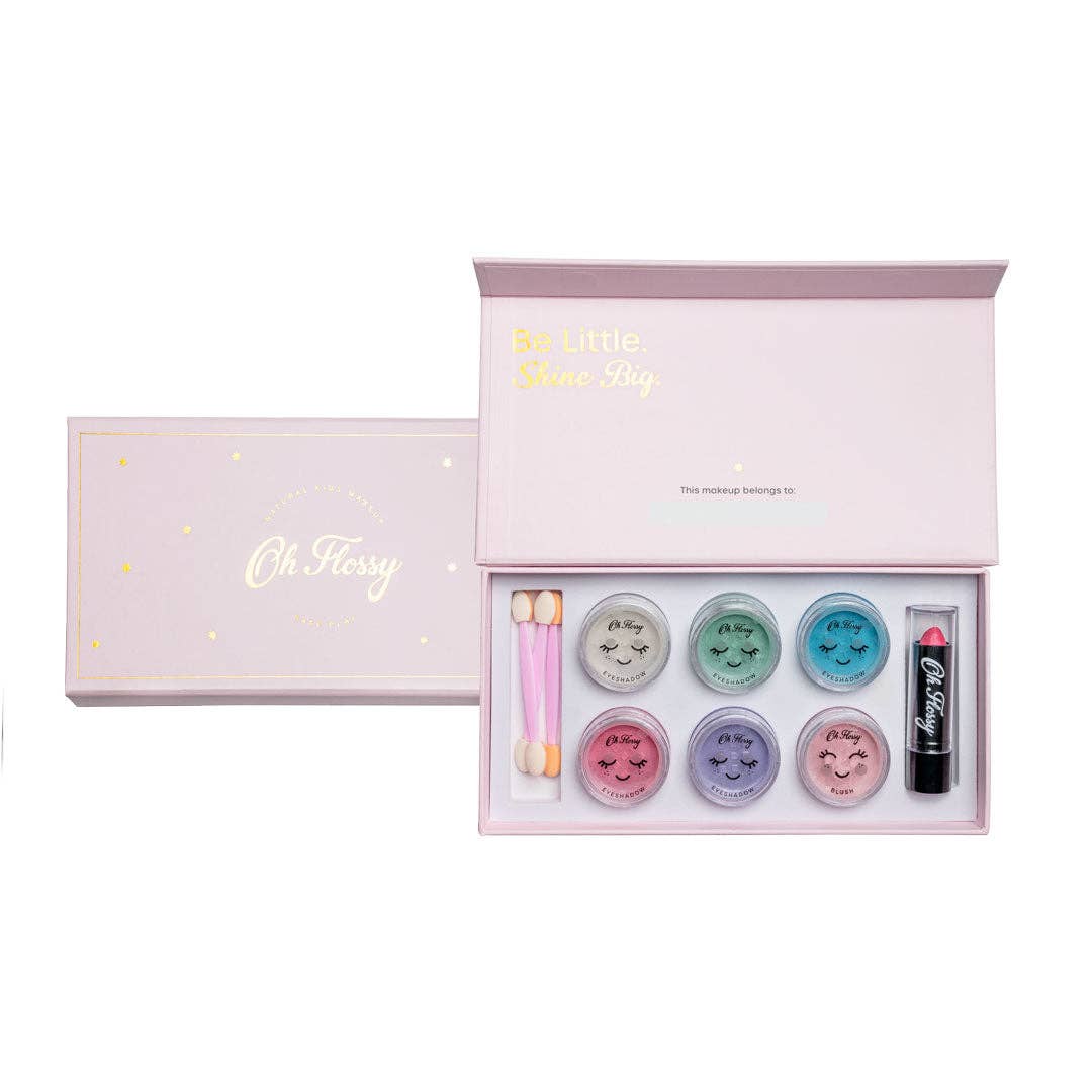 Oh Flossy Deluxe Makeup Set: Soft Pink with Sparkles - Princess and the Pea Boutique