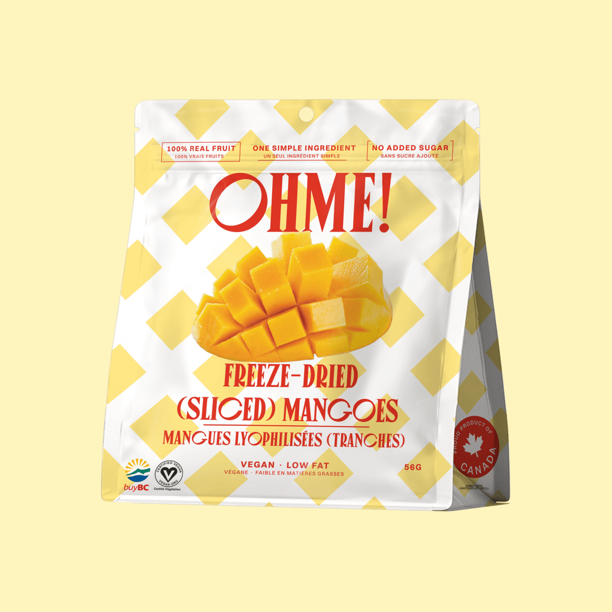 OHME! Freeze-Dried Mangoes (Sliced) 56g - Princess and the Pea Boutique