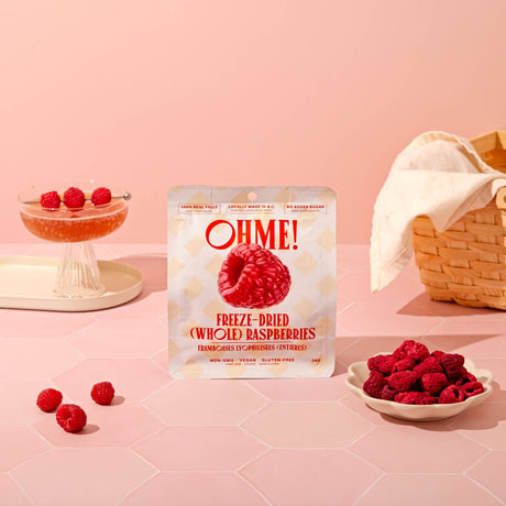 OHME! Freeze-Dried Raspberries (Whole) 38g - Princess and the Pea Boutique