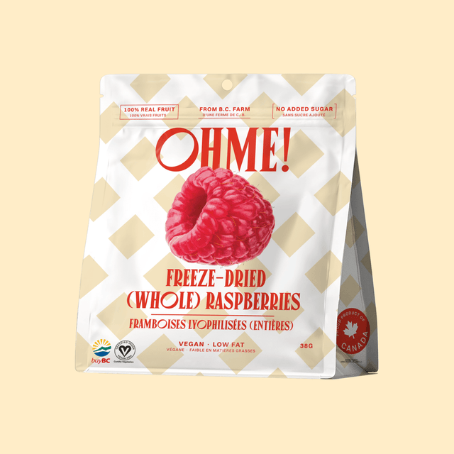 OHME! Freeze-Dried Raspberries (Whole) 38g - Princess and the Pea Boutique