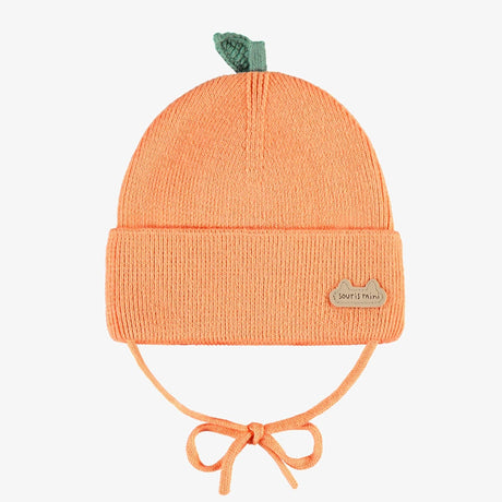 Orange knitted beanie - Princess and the Pea Boutique