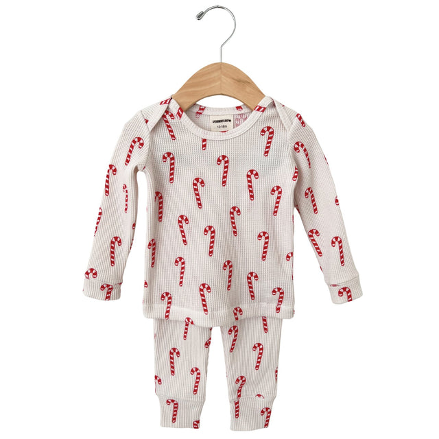 Organic Waffle 2 - Piece Set - Candy Cane - Princess and the Pea Boutique