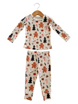 Organic Waffle 2 - Piece Set - Gingerbread Wonderland Snow: - Princess and the Pea Boutique