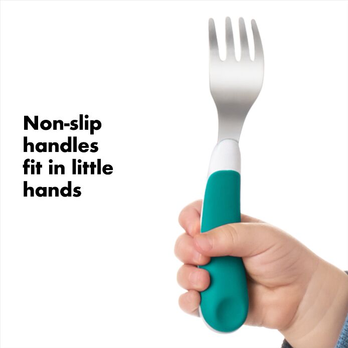 OXO Tot Fork And Spoon Set - Blossom - Princess and the Pea Boutique