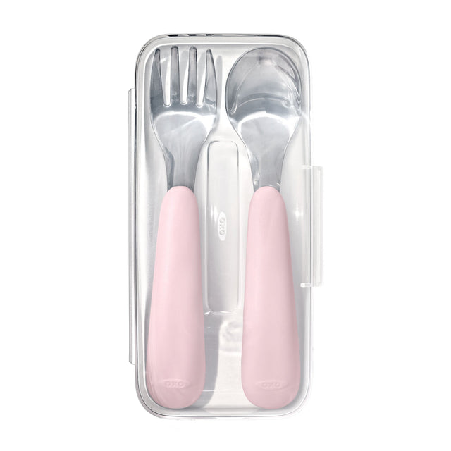 OXO Tot On - the - Go Fork and Spoon Set - Blossom - Princess and the Pea Boutique