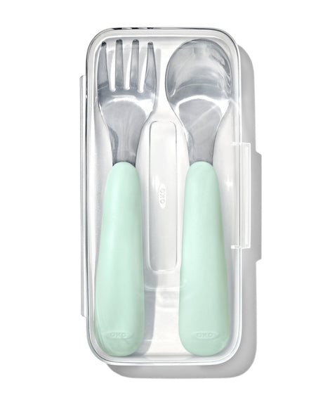 OXO Tot On - the - Go Fork and Spoon Set - Opal - Princess and the Pea Boutique