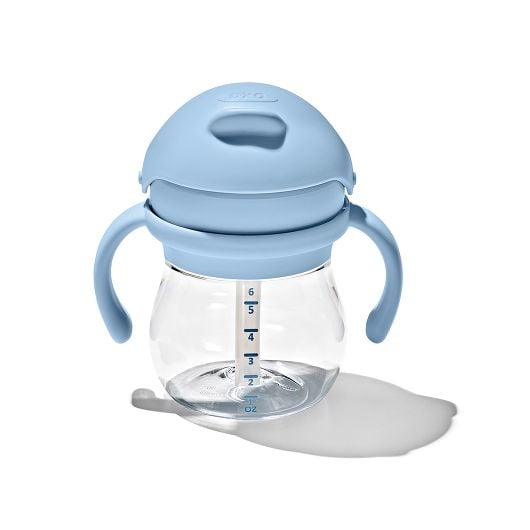 OXO Tot Transitions Straw Cup With Removable Handles 6 Oz - Dusk - Princess and the Pea Boutique