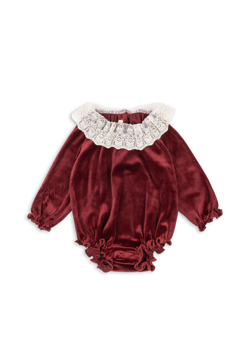 Konges Slojd Venola Romper - Red Dahlia