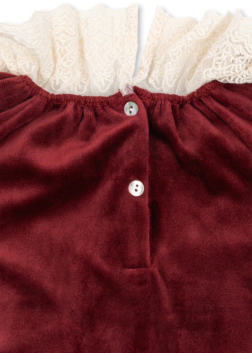Konges Slojd Venola Romper - Red Dahlia