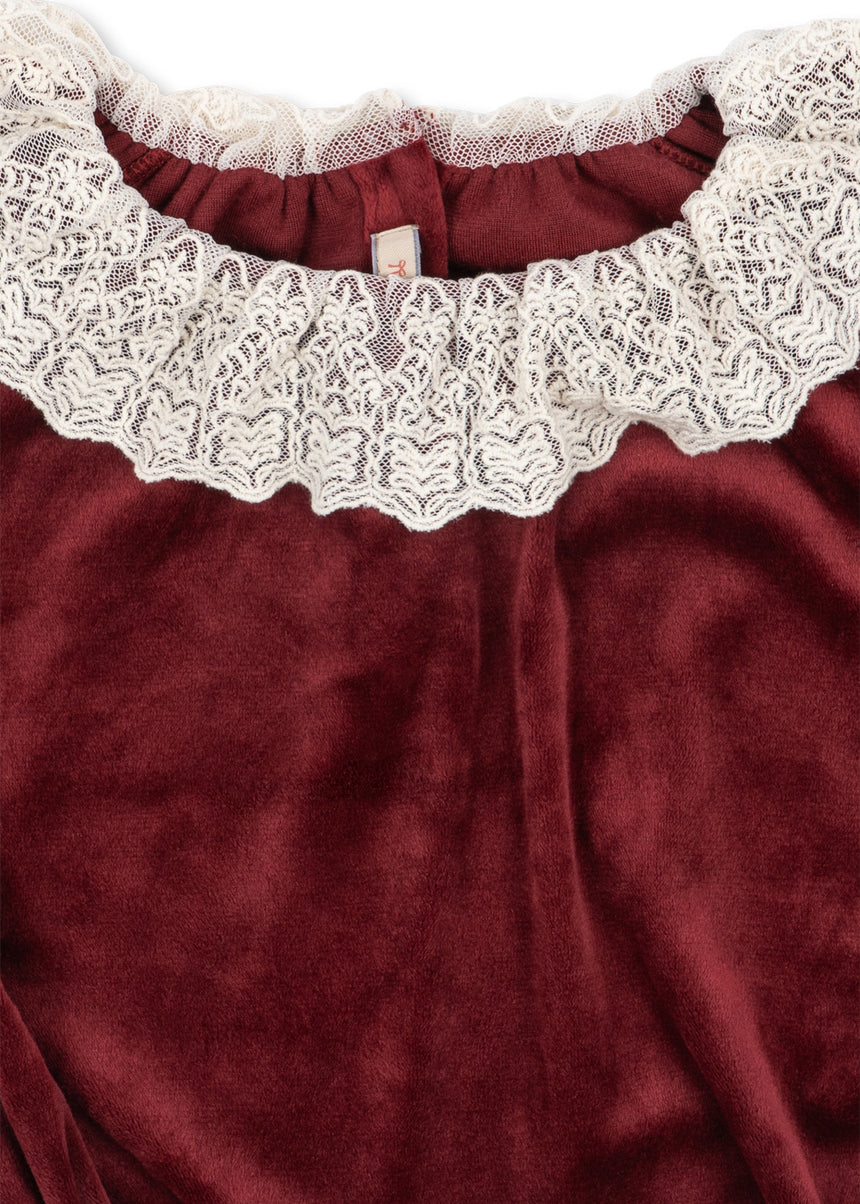 Konges Slojd Venola Romper - Red Dahlia