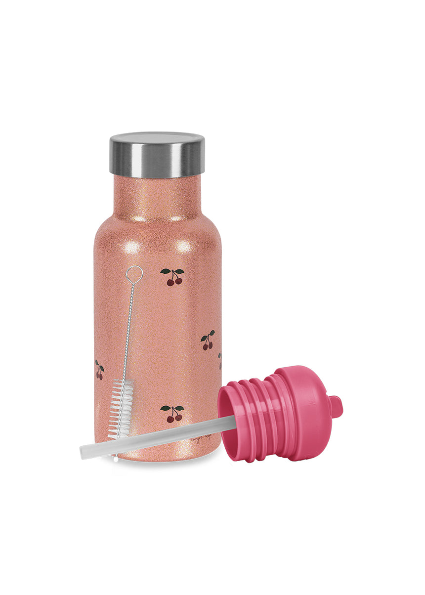 Konges Slojd Glitter Thermo Bottle - Cherry Glitter