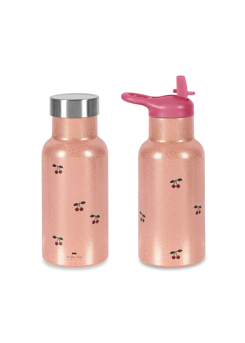 Konges Slojd Glitter Thermo Bottle - Cherry Glitter